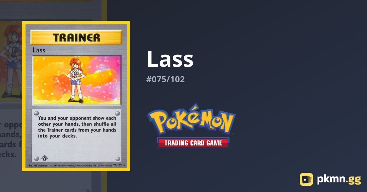 trainer lass pokemon card value Vintage Rare - Lass Base Set 2 Non-holo Pokemon Card 104/130 - NM