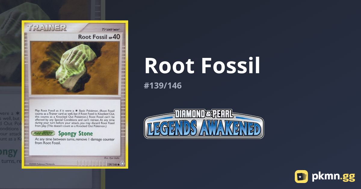 Root 146 Root Fossil #139/146 Legends Awakened | pkmn.gg
