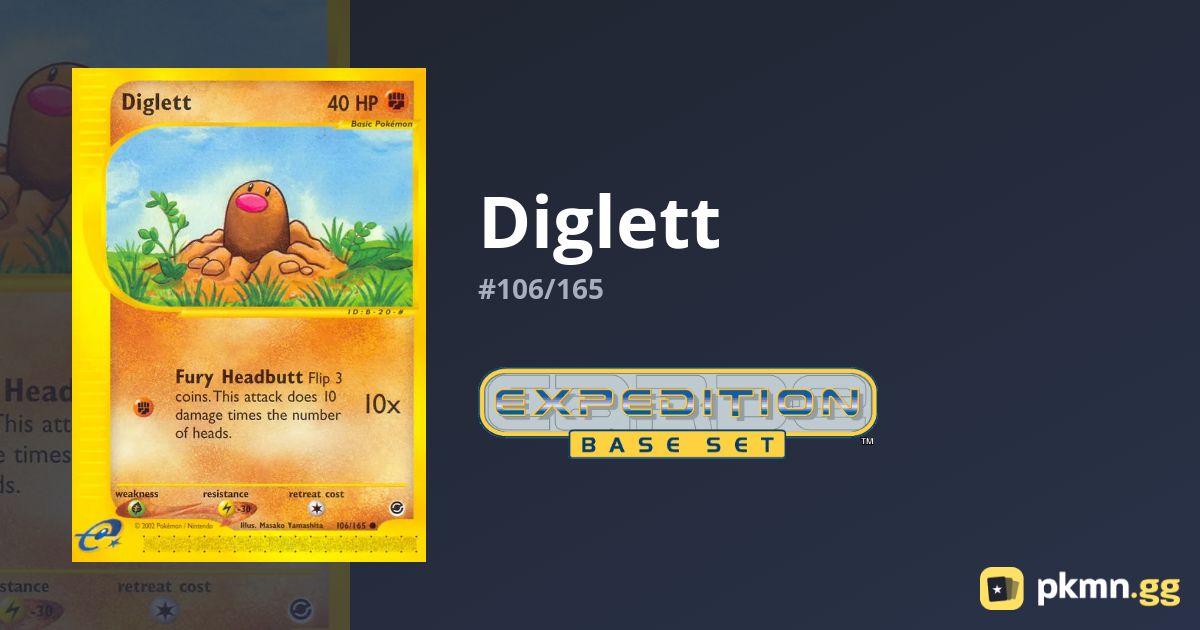 Diglett #106/165 Expedition Base Set | pkmn.gg