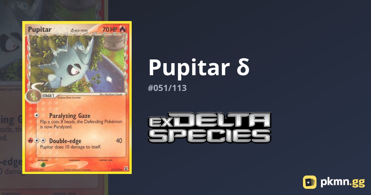 Pupitar (59/101) (Delta Species) (Stamped) [EX: Dragon Frontiers] main image 0