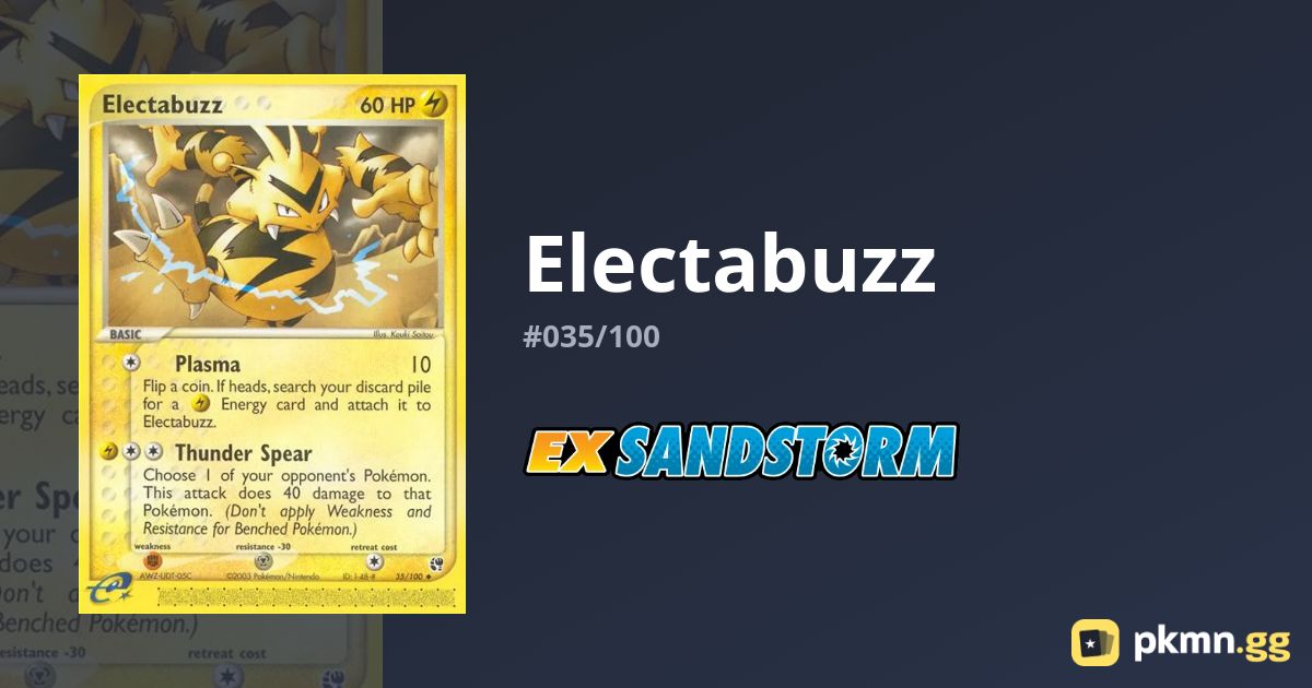 Electabuzz #035/100 Sandstorm | pkmn.gg