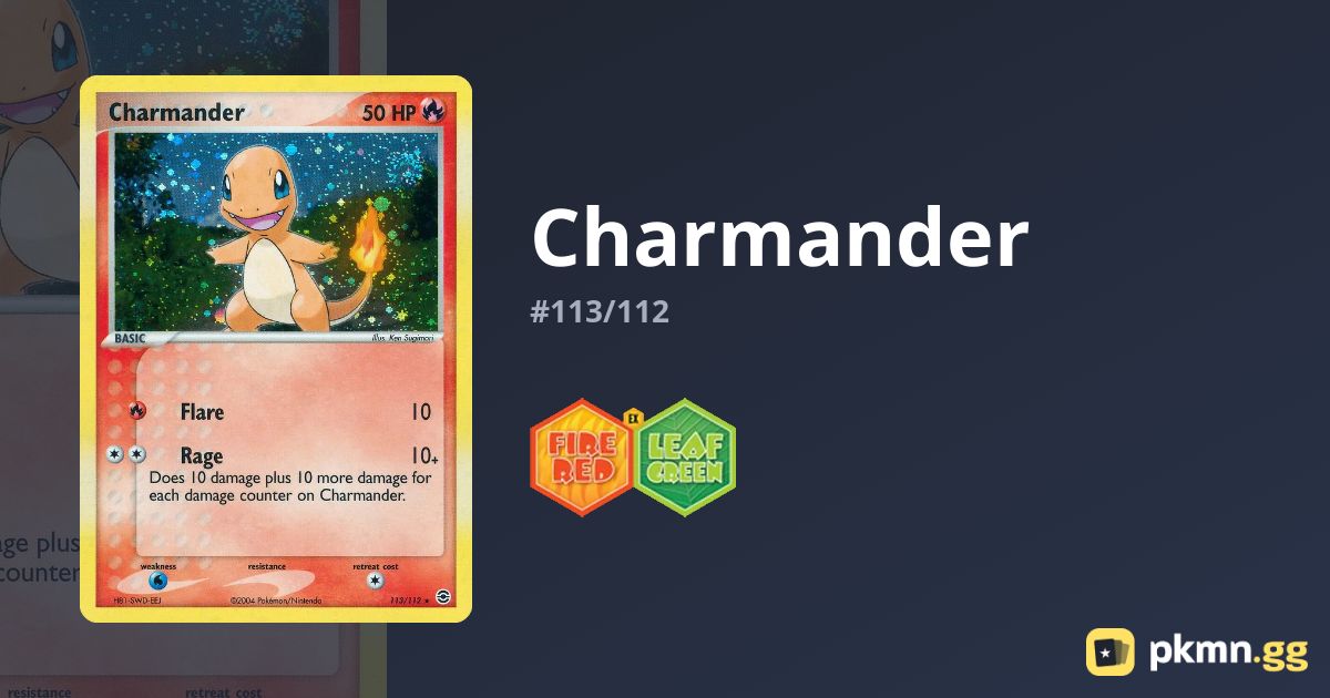 Carte Pokémon Charmander Holo 112/113 US - État Lightly Played (excellent Avec Légers Défauts)