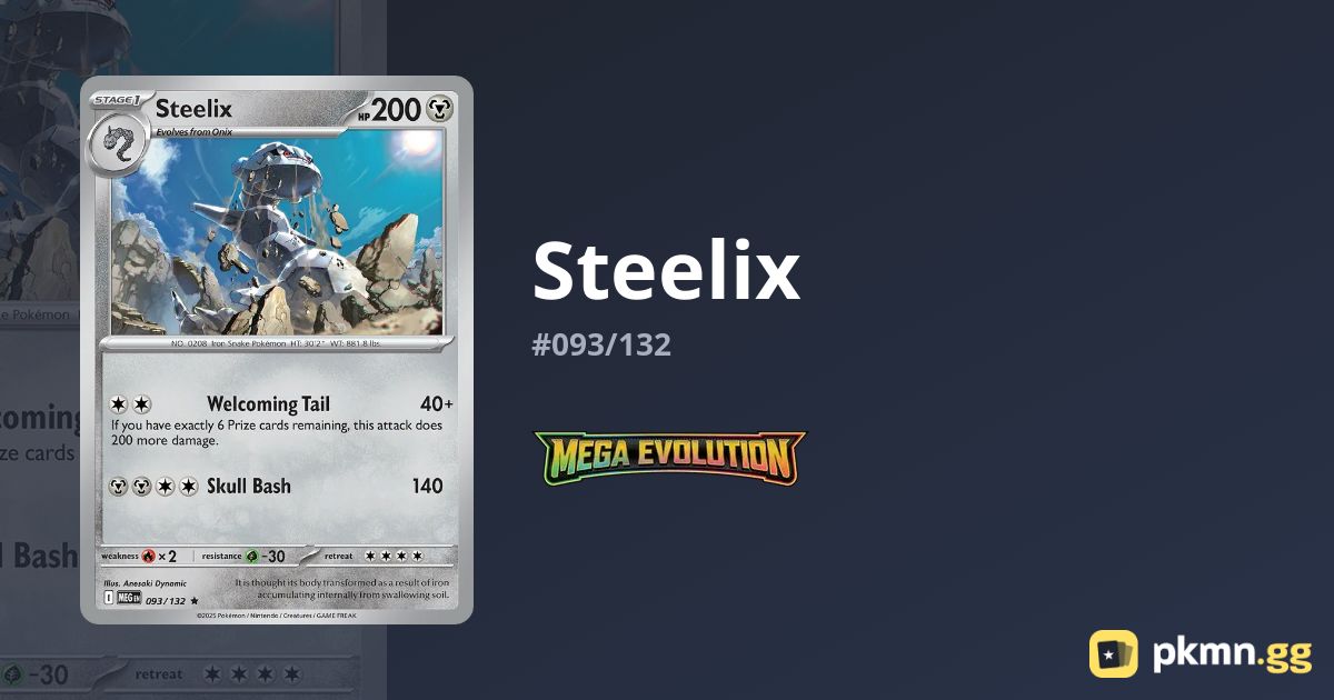Steelix #093/132 Mega Evolution | pkmn.gg