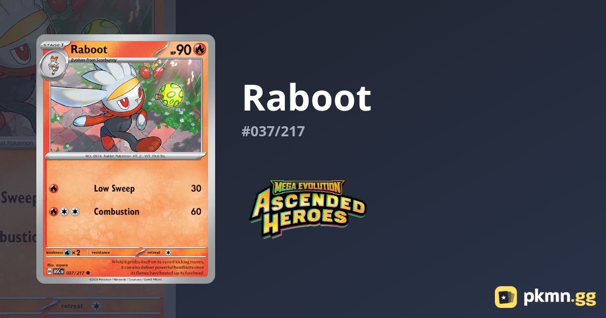 Raboot #037/217 Ascended Heroes | pkmn.gg