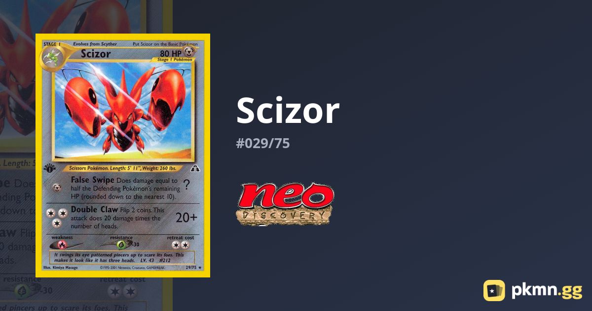 根絶のデクロワゾー　psa9 Scizor (29) - Neo Discovery - Pokemon - TCGplayer.com
