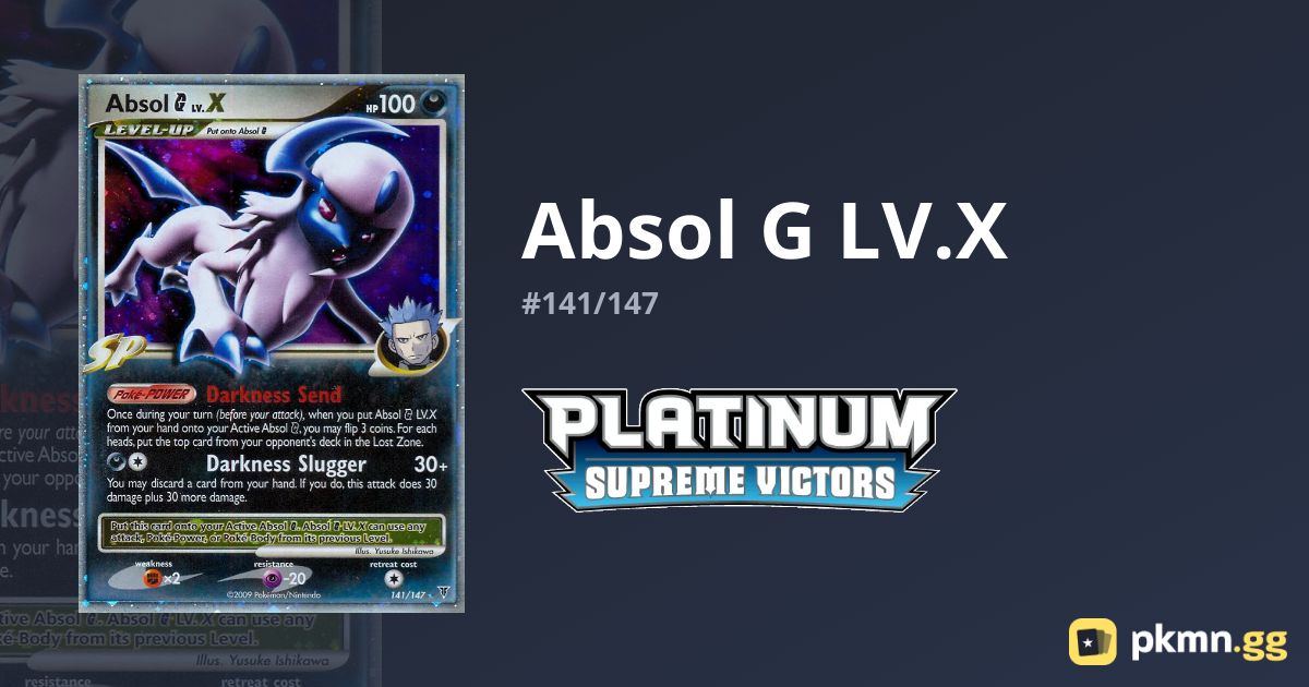 Absol G LV.X #141/147 Supreme Victors | pkmn.gg