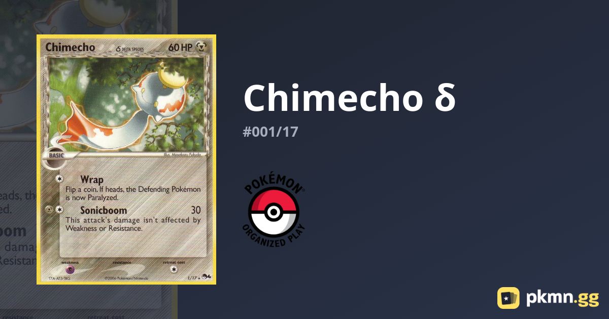 Chimecho δ #001/17 POP Series 4 | pkmn.gg
