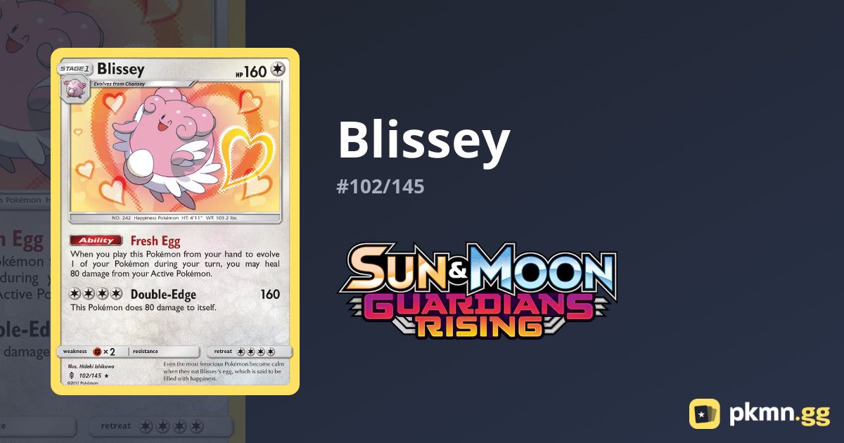 Blissey #102/145 Guardians Rising | pkmn.gg