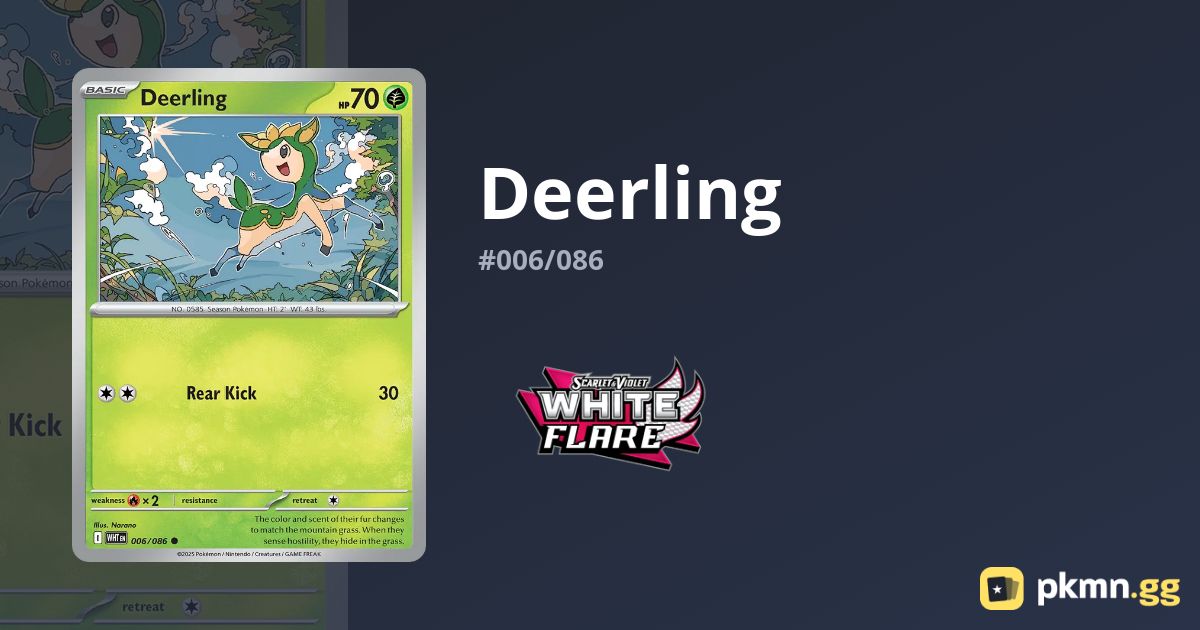 Deerling #006/086 White Flare | pkmn.gg