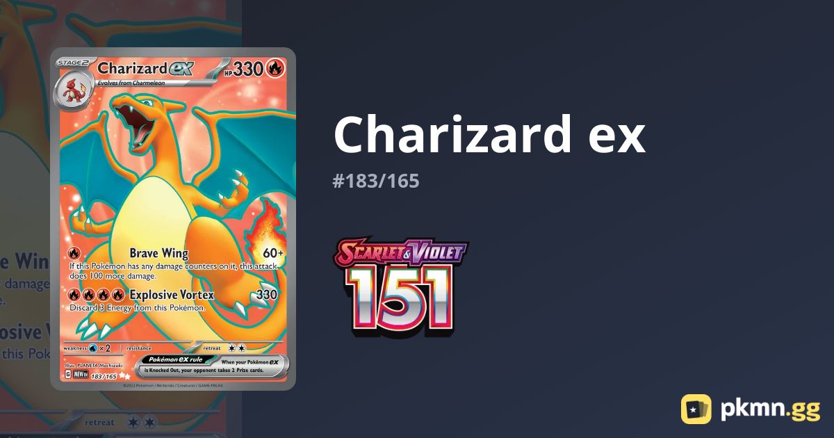 Charizard ex #183/165 151 | pkmn.gg