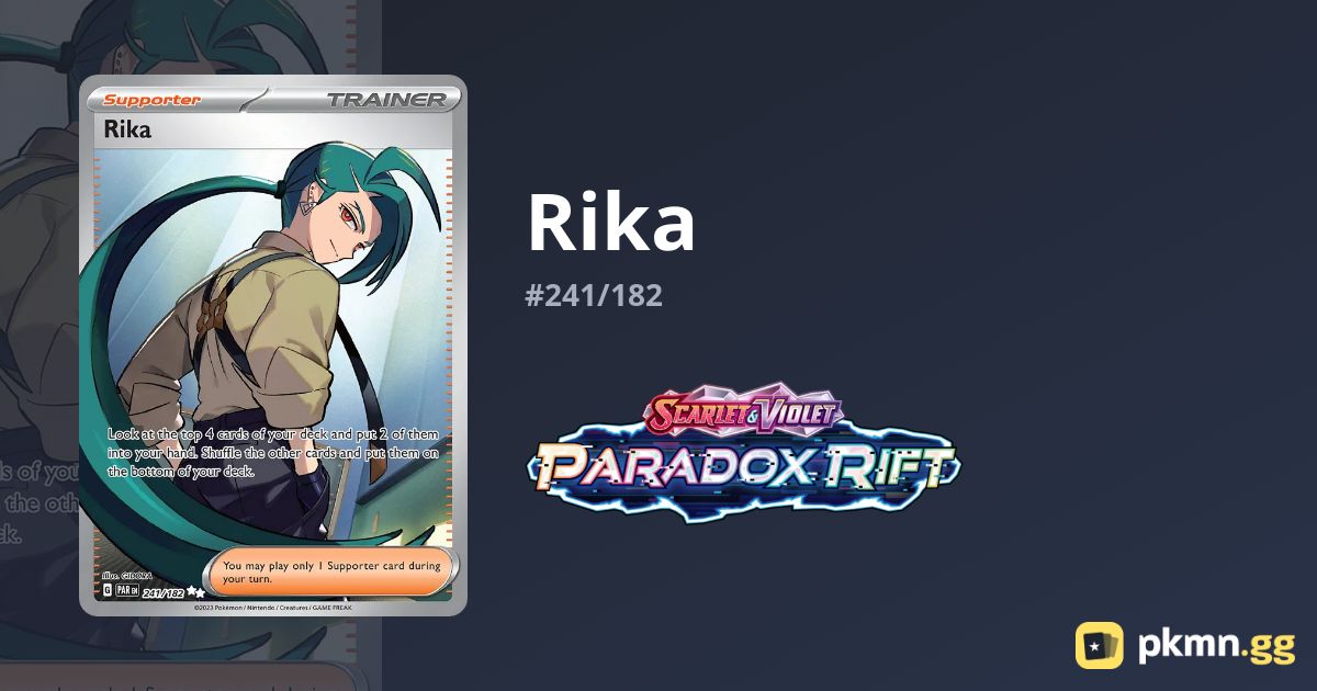 Rika #241/182 Paradox Rift | pkmn.gg