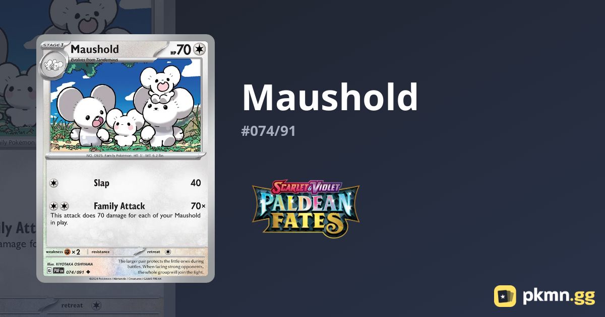 Maushold | Destino di Paldea | Archivio delle carte GCC Maushold | Destino di Paldea | Archivio delle carte GCC