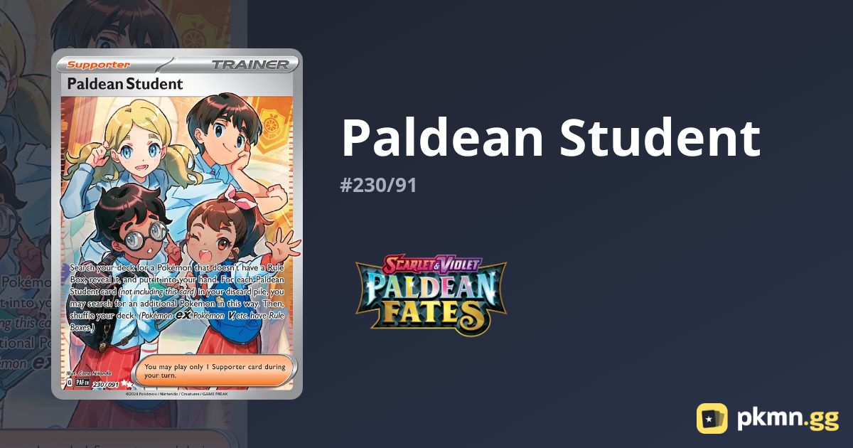 paldean student pokemon card SV4a] Paldean Student 178/190〈〉Reverse Holo – Buy Online at Omotenashi TCG