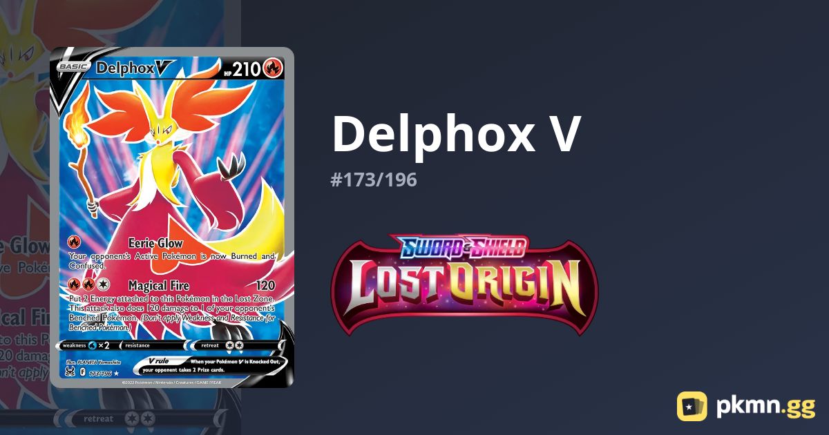 Delphox V #173/196 Lost Origin | pkmn.gg