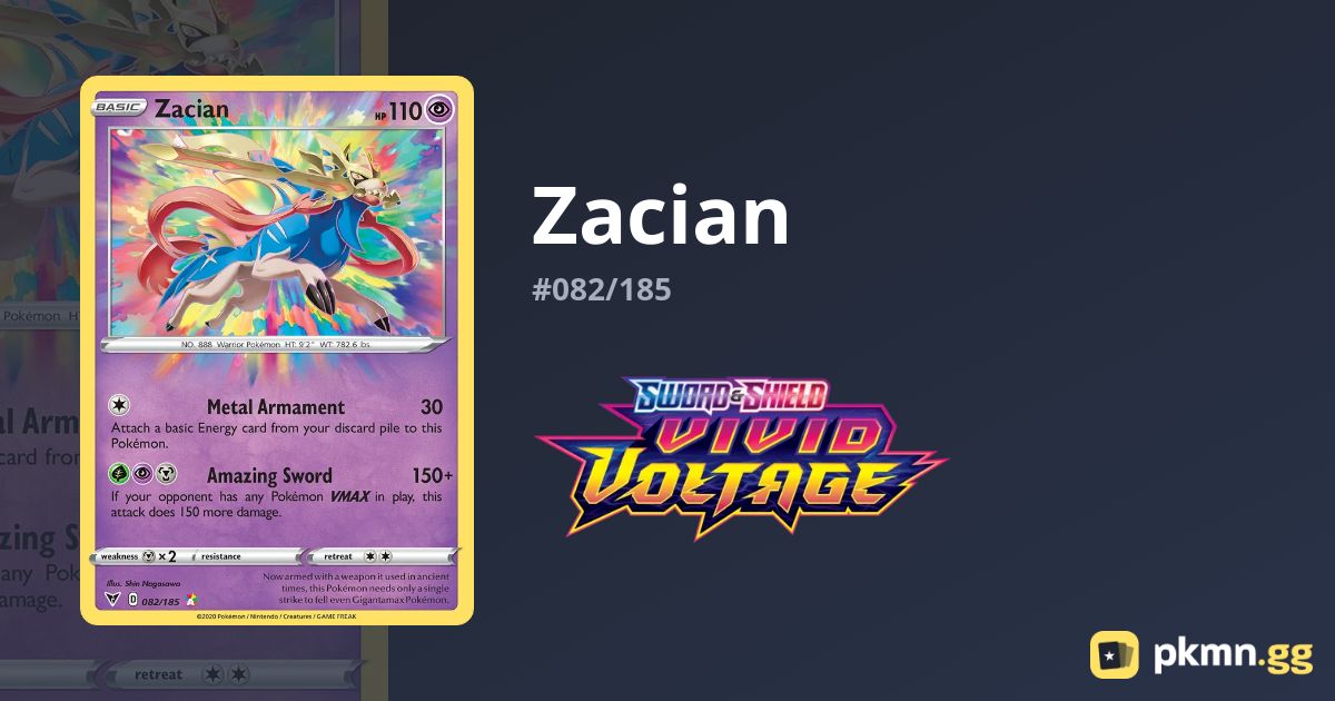 Zacian #082/185 Vivid Voltage | pkmn.gg